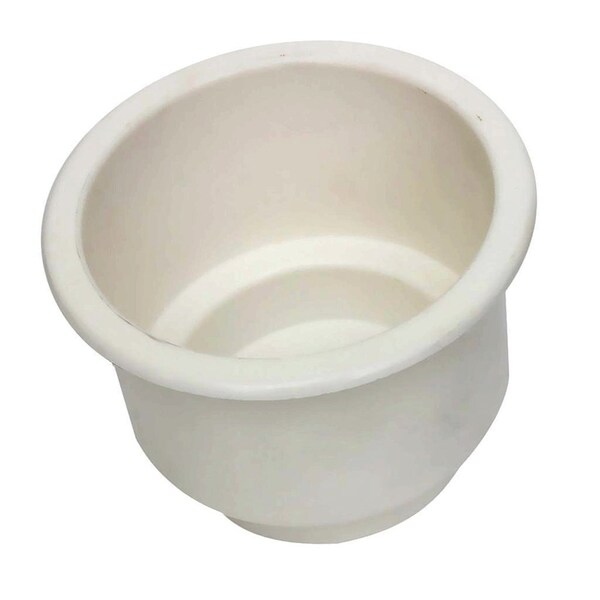 Single New Two Tiered White Plastic Cup Drink Can Holder Boat RV Universal